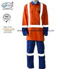 Anti Arc Flash Fire Retardant Suit / Fire Retardant Boiler Suit With Reflective Trim